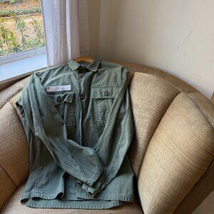 Vintage Rice Army Green Jacket
